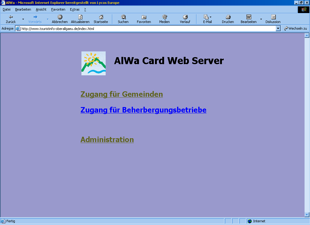 Einleitung 1. Einleitung Auf dem Allgäu-Walser-Card Webserver haben Beherbergungsbetriebe die Möglichkeit, ihre übermittelten elektronischen Meldescheine und Kartendaten zu Kontrollzwecken einzusehen.