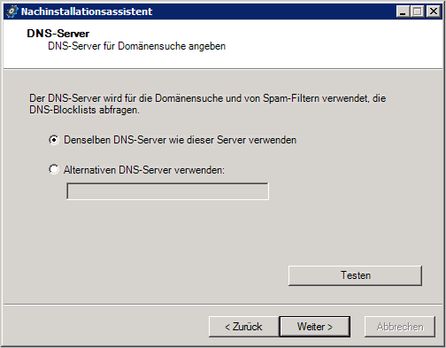 Screenshot 14: DNS-Servereinstellungen 2.