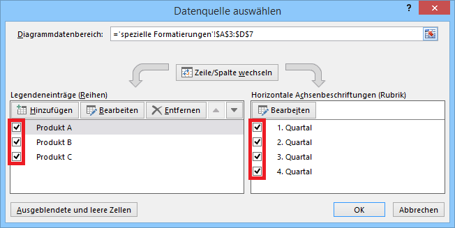 Besonderheiten bei Diagrammen in Excel 2013 Seite 40 von 54 Filterungen in Diagrammen Stellen Sie sich vor, Sie haben für eine umfangreiche Datenmenge ein Diagramm erstellt, wollen aber zu einem