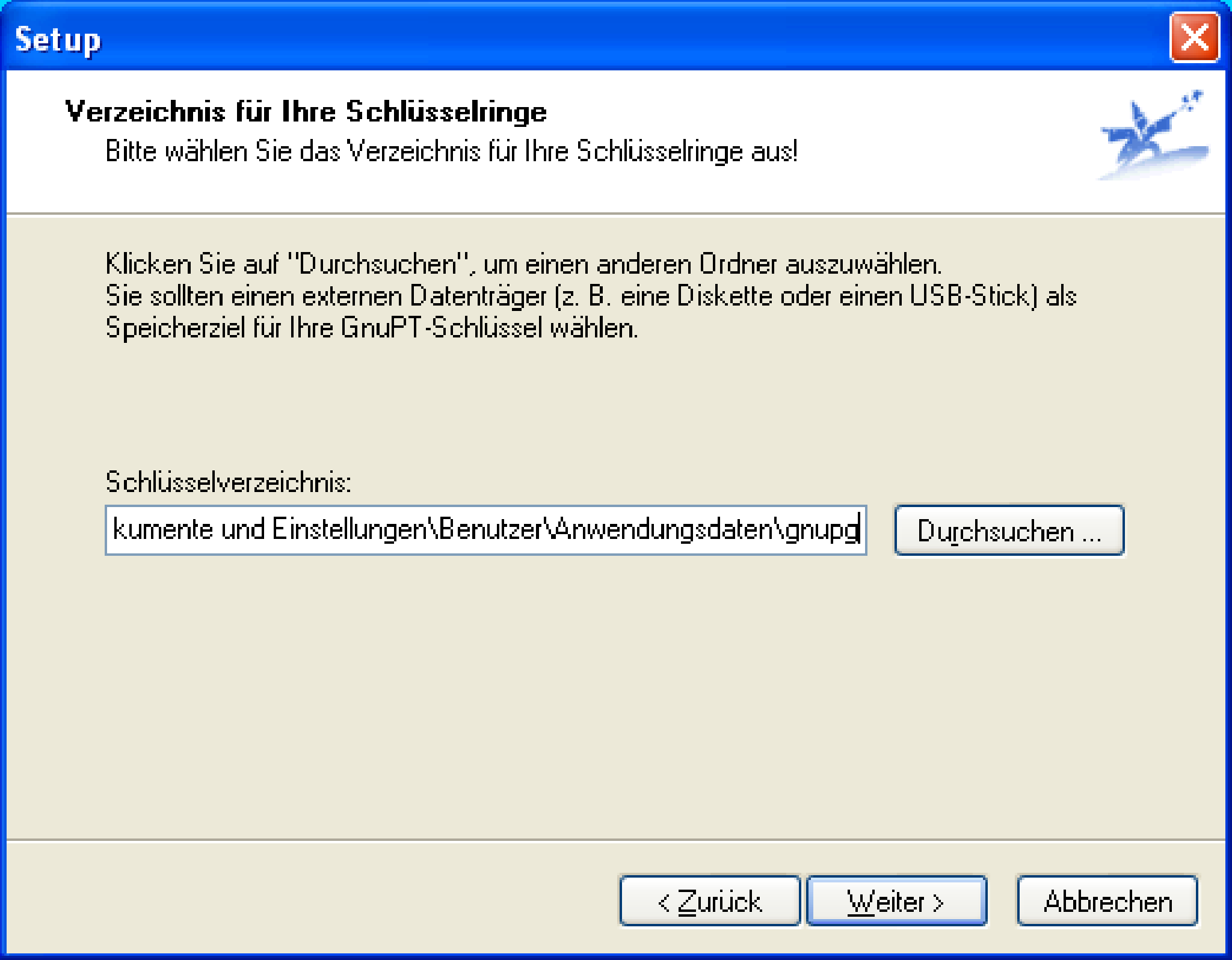 GnuPG installieren GnuPG installieren Windows GnuPT uf http://www.gnupt.de gibts eine Windowsversion zum download. http://downloads.gnupt.de/gnupt.