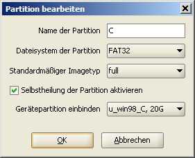 Abbildung 3.11: Auswahl eines Betriebssystems zur Partitionsverwaltung dieses Betriebssystems eingebunden sind. Abbildung 3.12: