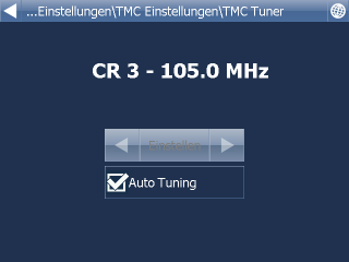 85 Navigator 15 TMC Nachrichten - hier können SIe einstellen, ob der Weg bei Verkehrshinderungen