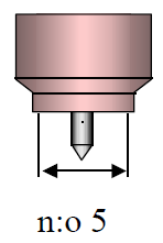 Gaslinse/Gasdüse - Gaslinse / Düsen-Nr. kommt von 1/16 ( 1,5875 mm ) - Außendurchmesser für Nr.