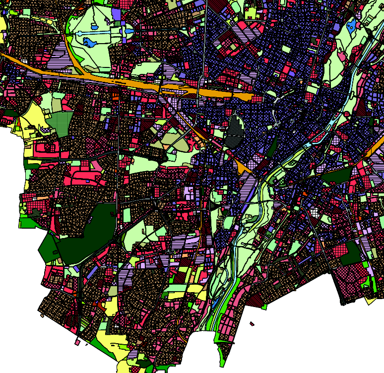 Stadtklimaanalyse: Grundlagendaten Geodaten Topographie: digitales Geländemodell Landnutzung: Strukturtypenkartierung 48 Strukturtypen (Klassifizierung