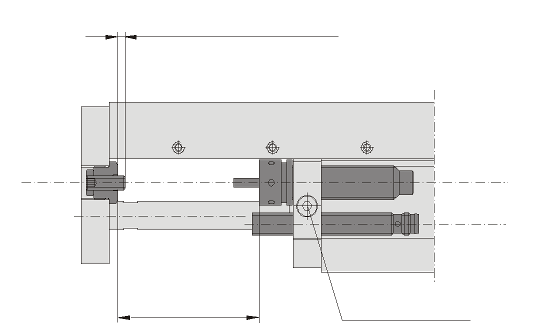 Montage- und Betriebsanleitung Linearmodul Typ CLM 7. Handhabung 7.1. Endlagen - Sets Die Anschlagschraube LMAS-.