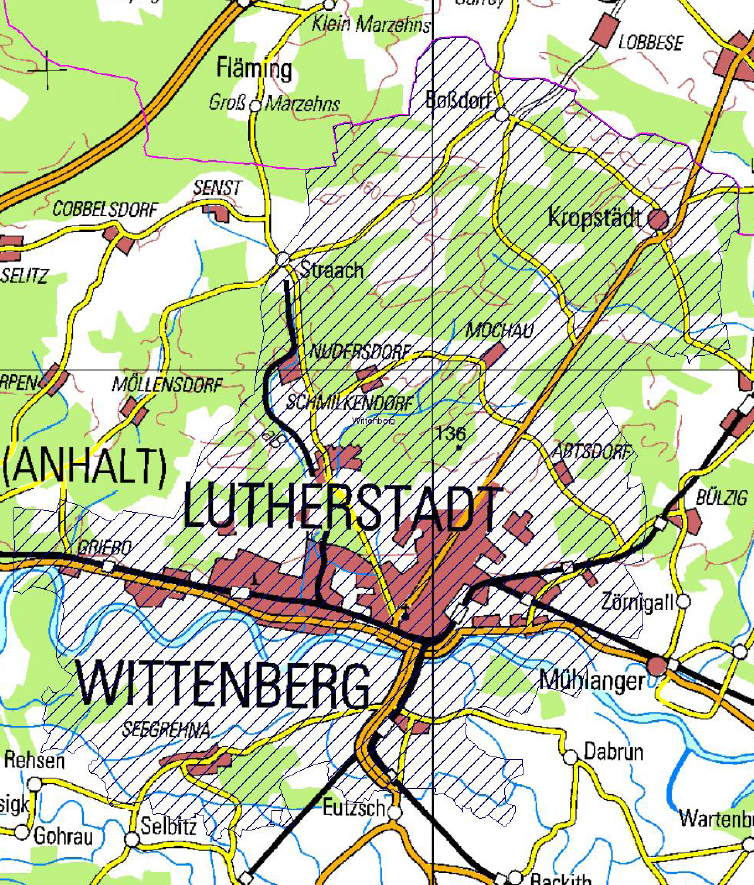 Wittenberg/ Bahnstraße Wittenberg/Dessauer Straße Grenze Plangebiet Messstationen Abbildung 2.1.