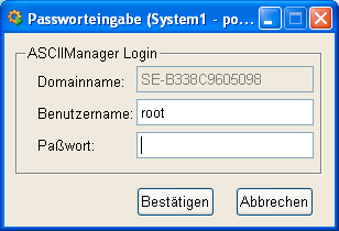 Führen Sie dort folgende Schritte aus: a) Klicken Sie im Menü "Report->Konfiguration" auf Archivstruktur b) Geben Sie ihr Passwort ein (Default "eradmin")und bestätigen Sie mit OK.