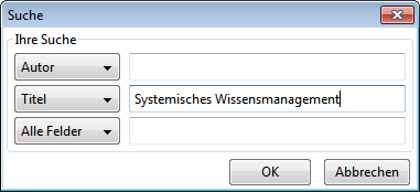 Bei der Schnellsuche wählen Sie im Picker-Menü zur Literatursuche in Datenbanken > Schnellsuche nach [markiertem Text].