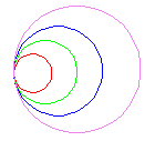 AUFGABEN 1. Definiere einen Befehl dreieck(farbe), mit welchem die Turtle farbige Dreiecke zeichnen kann. Zeichne 4 Dreiecke in den Farben rot, green, blue und violet (Abbildung a) (a) (b) 2.