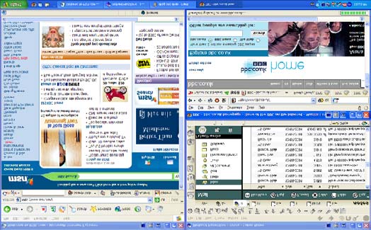 22 Acer GridVista ist eine praktische Anwendung, die dem Anwender vier vordefinierte Anzeigeeinstellungen bietet, mit der mehrere Fenster auf einem Bildschirm angesehen werden können.