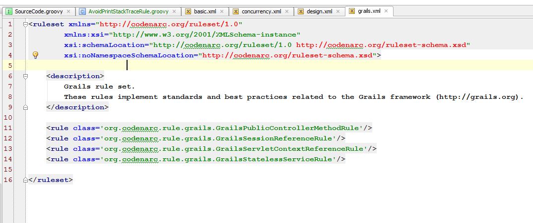 CodeNarc Regeln und Regelwerke Regeln liegen in Form von XML-Dokumenten zur einfachen