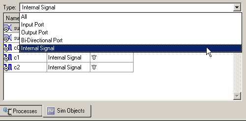 Klappen Sie im Reiter Sim Instances die entsprechende Testbench auf. UUT steht für Unit Unter Test. In der Spalte Design Unit ist das zugehörige VHDL-Modul aufgelistet.