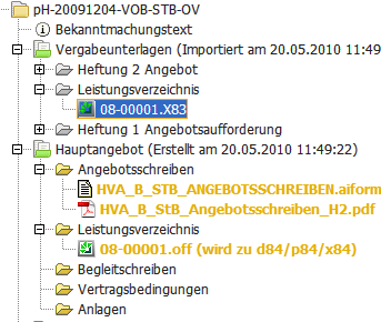 Prozessbeschreibung Beim Erstellen eines neuen Angebotes, wird aus der P83/D83/X83-Datei, die sich in den Vergabeunterlagen befindet, eine *.off-datei erzeugt.