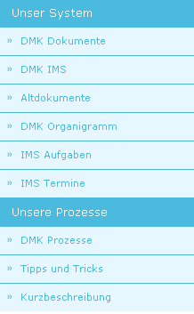 3 Die Umsetzung - Startseite In der Bibliothek DMK Dokumente können Sie Dokumente finden, erstellen, speichern, aktualisieren.
