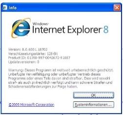 Aktivierung des GfK Add-On im Internet Explorer 8 Bei Verwendung von Internet Explorer 8 So zeigen Sie Versionsinformationen in Internet Explorer an: Öffnen Sie Internet Explorer 8, und klicken