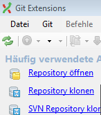 3 Wie kann ich mithelfen Freebus - Start Jetzt starten wir Git Extensions und machen einen Readonly Clone.