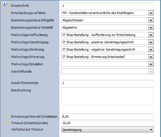 Quest One Identity Manager Wenn Sie eine Entscheidungsebene hinzufügen, erfassen Sie zuerst die erforderlichen Entscheidungsschritte.