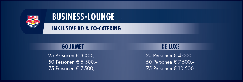 RBS & SLT VIP Tickets: Möglichkeit zur Buchung der Business Lounge bei ausgewählten Spielen nach Verfügbarkeit Pro
