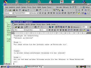 Fenster Nicht umsonst heißt das meistbenutzte Computer-Betriebssystem Windows, denn man kann verschiedene Programme gleichzeitig öffnen, die dann auf dem Bildschirm in jeweils einem oder mehreren