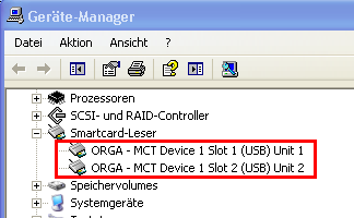 Benutzt der Kartenleser das PC-Protokoll CCID-Escape, so wird er von Windows als Smartcard-Leser erkannt. In diesem Fall bekommt der Kartenleser i.d.r. den Port 8192.