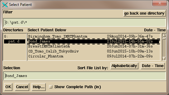 Dosimetry Check Bedienungsanleitung, Seite 27 von 39 In der ConvertEPIDToolBar auf die Schaltfläche Patient klicken, um den Patienten aus dem Patientenauswahldialog auszuwählen.