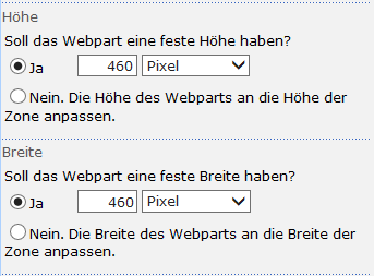 Verwenden des Webparts Wenn Sie den Webpart auf der Seite einfügen, müssen Sie ihn dahingehend anpassen, dass die anzuzeigende Map angegeben wird.