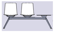Technische Informationen Stühle Standardausführung Setbank 6610 6619: Gestell und Mittelfuß Stahlblech, Filzgleiter. Traverse Stahlrohr. Abstandhalter (zur Wand bzw.