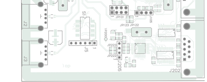 Die folgende Abbildung zeigt die Positionen der Lötfelder auf der Platine des PCAN-USB Hub, die Tabellen darunter enthalten die