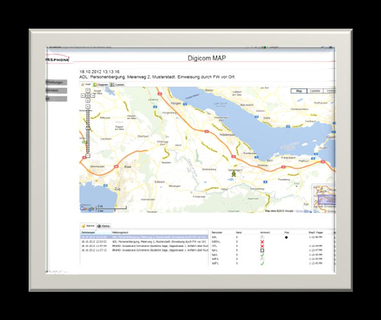 Digicom MAP Bedienungsanleitung - Stammdatenverwaltung und Wachedisplay zur