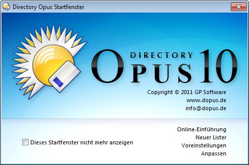 Danach hat der Assistent seine Arbeit beendet und Directory Opus wird gestartet. Selbstverständlich können Sie jederzeit diese Einstellungen ändern.