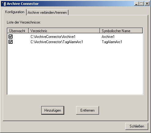 WinCC/DataMonitor Dokumentation 4.5 DataMonitor Webcenter Auslagerungspfad Der Pfad der ausgelagerten WinCC-Archive wird mit dem Archive Configurator, z.b. des Tag Logging, projektiert, nicht mit dem Archive Connector.