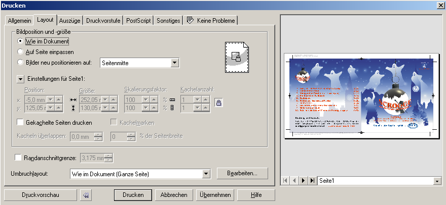5 Composite PS-Generierung Corel Draw 11 1 1. Empfohlener Druckertreiber: Aktueller Adobe-Treiber. Wenn kein PostScript-Druckertreiber vorhanden ist, muss er installiert werden. 2 2.