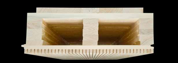 2. Lignotrend hat flexible Querschnitte Materialeffizient massive Brettsperrholz-Kastenelemente.