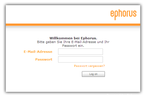 1. Schritt 1: Anmelden Um sich bei Ephorus anzumelden, gehen Sie zur Website https://www1.ephorus.com/account/anmelden 1) Geben Sie Ihren Benutzernamen und Ihr Passwort ein.