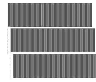 Als Folge verschiebt sich das Interferenzmuster um einen Streifen, d.h. ein heller Streifen wandert bis zum nächsten benachbarten dunklen Streifen (Abb. ).
