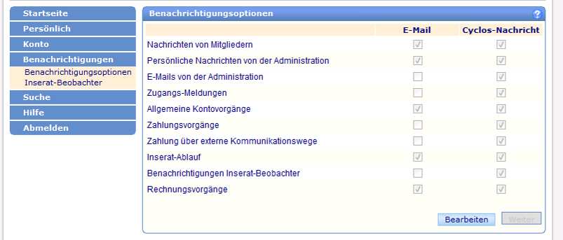 Bei Änderungen bitte auch dem Tauschring-Büro per E-Mail die entsprechenden Änderungen mitteilen! Mail: info@tauschring-boeblingen.de. Leider werden die Daten aus Cyclos nicht automatisch an die Mitgliederverwaltung weitergeleitet.