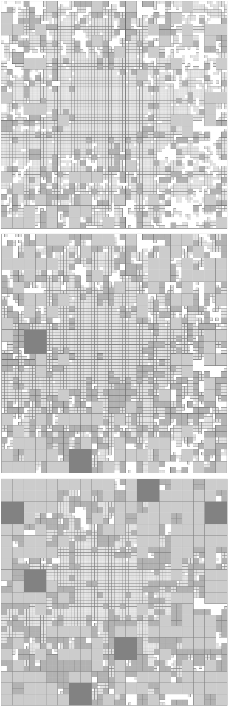 5 Mischrasterkarte zum deutschen Gebäudebestand 33 Abbildung 19: Schwellwertübersicht mit >3, >12 und