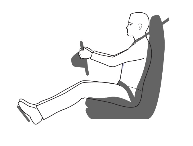 Vorder- und Rücksitze Vorder- und Rücksitze SITZE Vorder- UND und SICHERHEITSRÜCKHALTESYSTEME Rücksitze Korrekte Fahrposition Sitz, Kopfstütze, Sicherheitsgurt und Airbags dienen zur Maximierung
