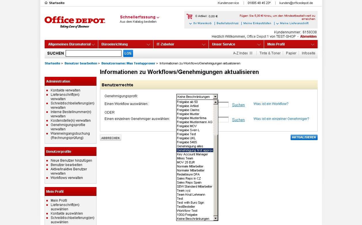 3. Genehmigungsprofile zuweisen 3.