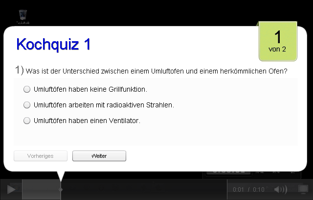 Beispiel für ein Quiz auf