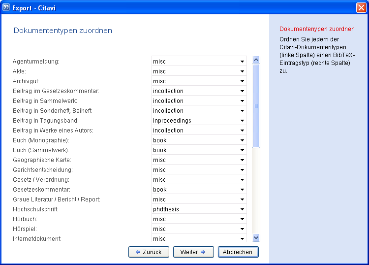 Literaturdatenbank erstellen mit Citavi Export V