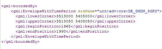 Zeit und GML Gültigkeit Grundlage - GML-Spezifikation: feature.xsd - Objekte können Ihre Grenzen nicht nur räumlich aufzeigen, sondern auch zeitlich.
