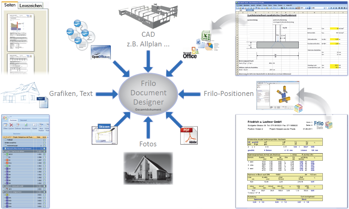 Frilo.Document.Designer 1 Überblick Mit dem Frilo.Document.Designer lassen sich die Dokumente eines Projektes wesentlich einfacher und komfortabler organisieren.