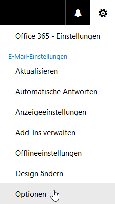 Outlook Web Access öffnet sich.