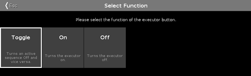 Rate Executor Wenn der ausgewählte Executor ein Rate Executor ist, also ein Tempo vorgibt, gibt es vier verschiedene Funktionen zur Auswahl. Learn: Der Rate Master gibt einen Takt vor (BPM).