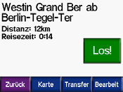 Zieleingabe 4. So bearbeiten Sie die Route: Tippen Sie auf Name ändern. Geben Sie einen neuen Namen ein, und tippen Sie auf Weiter.