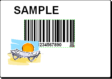 Kapitel 3: Gestalten und Drucken von Etiketten Etikett mit Text- und Strichcodeobjekten Bild einfügen Label Gallery arbeitet mit BMP, PCX, GIF, WMF, JPEG und vielen anderen gängigen Grafikformaten. 1.