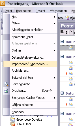 4 Export In diesem Kapitel wird der Export von Adressen aus ecall beschrieben. 4.1 MS Outlook 2000/XP/2003 4.1.1 Schritt 1 Der Export aus ecall sollte kein Problem darstellen.