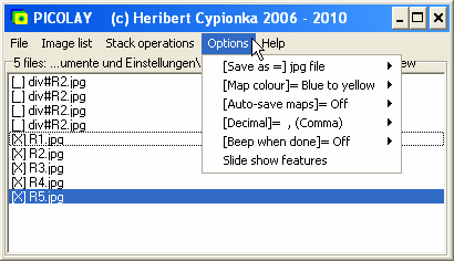 PICOLAY Wörterbuch Englisch - Deutsch - 7 - [Save as] = Original = Speichern wie das Originalbild als jpg-, bmp- oder gif-datei [Map colour =] Blue