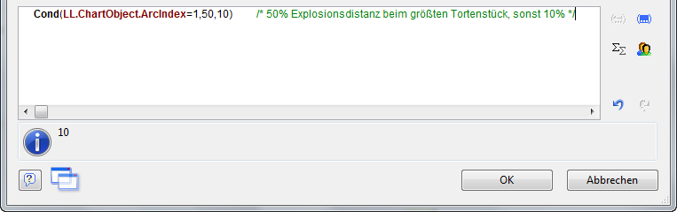 Arbeiten mit Funktionen Abbildung 10.8: Eigenschaften des Tabulators Pro Zeile kann ein Tabulator eingefügt werden. Ein Tabulator bewirkt, dass der Text davor bis max. zum Tabulator läuft.